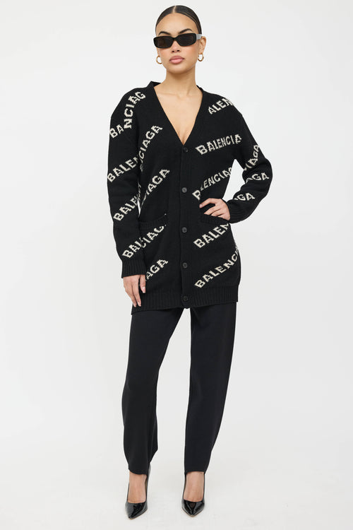 Balenciaga Knit Logo Cardigan