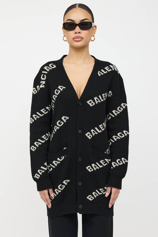 Balenciaga Knit Logo Cardigan