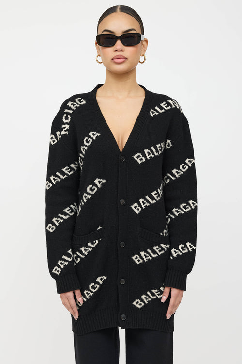 Balenciaga Knit Logo Cardigan