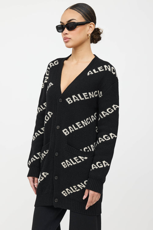 Balenciaga Knit Logo Cardigan