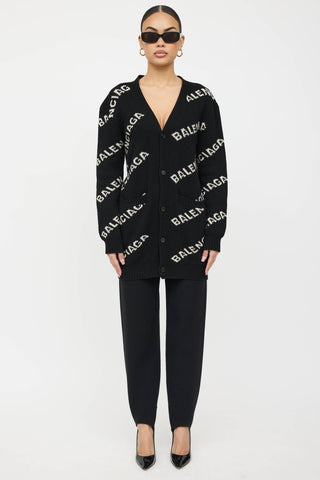 Balenciaga Knit Logo Cardigan