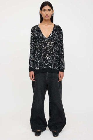 Balenciaga Wool Knit Marbled Sweater