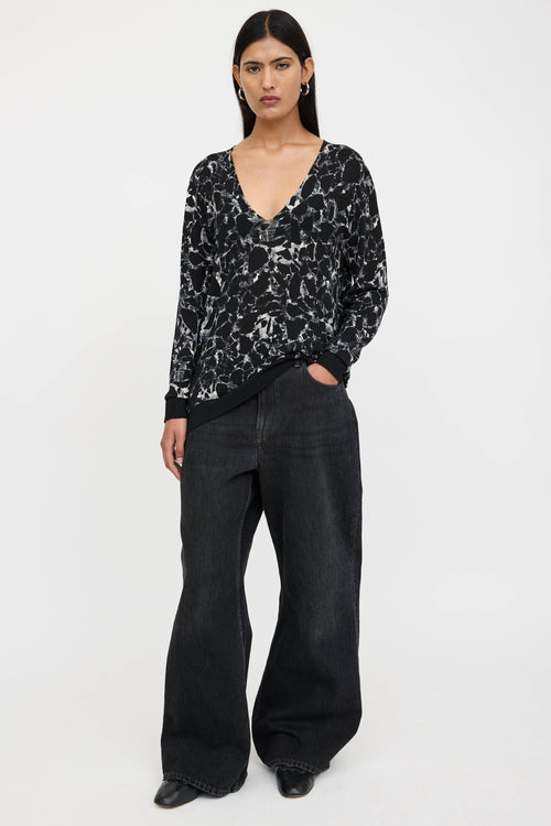 Balenciaga Wool Knit Marbled Sweater