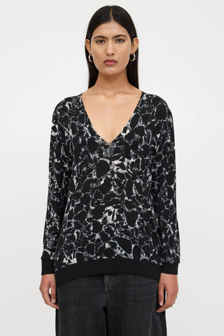 Balenciaga Wool Knit Marbled Sweater