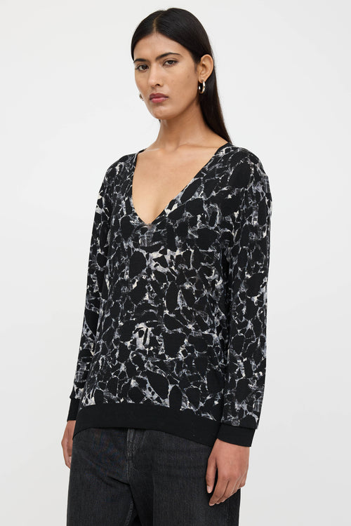 Balenciaga Wool Knit Marbled Sweater