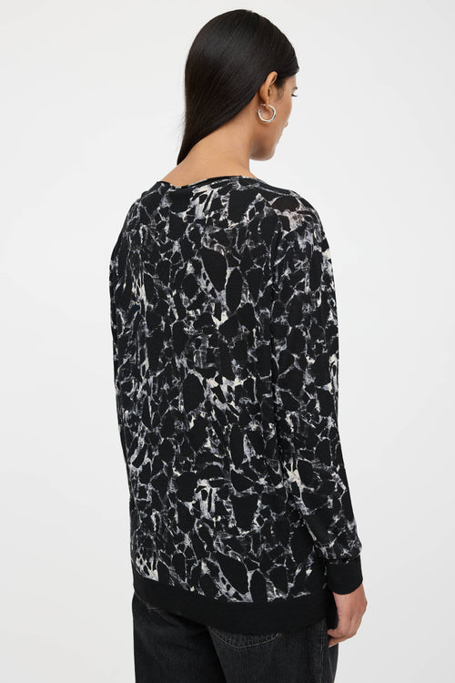 Balenciaga Wool Knit Marbled Sweater