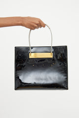 Balenciaga Black Patent Cable Shopper Bag