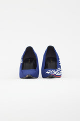 Balenciaga Blue & Multicolour Gathered Logo Heel