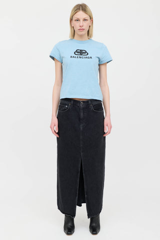 Balenciaga Cropped Logo T-Shirt