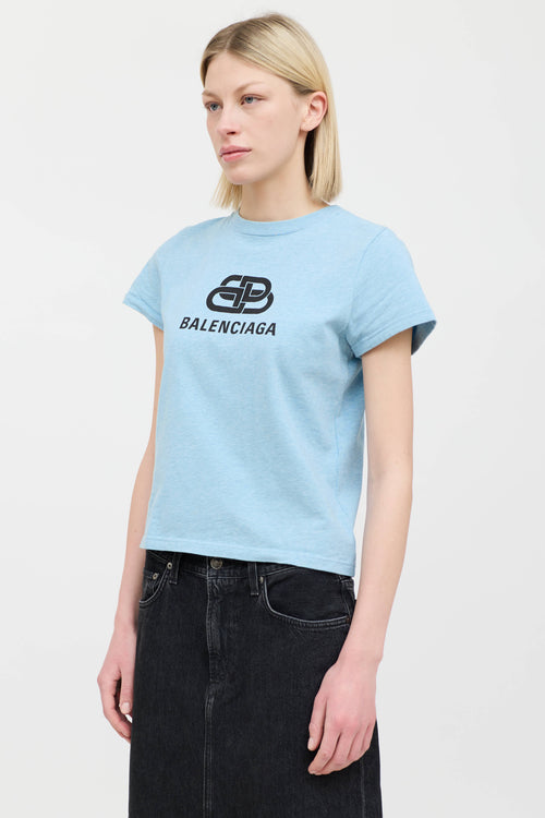 Balenciaga Cropped Logo T-Shirt