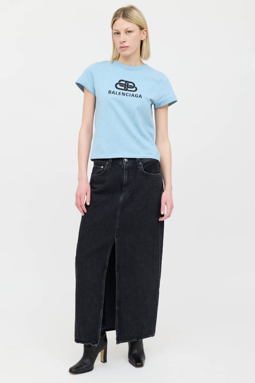 Balenciaga Cropped Logo T-Shirt