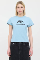 Balenciaga Cropped Logo T-Shirt