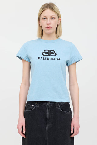 Balenciaga Cropped Logo T-Shirt