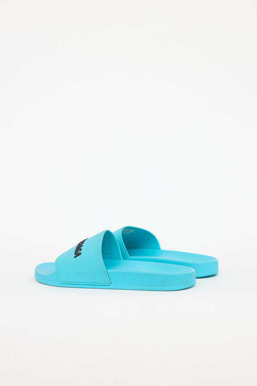 Balenciaga Logo Pool Slide