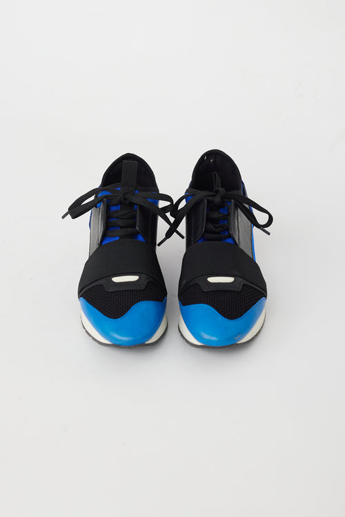 Balenciaga Blue & Multi Race Runner Sneaker