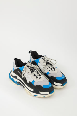 Balenciaga Blue & Multicolour Triple S Sneaker