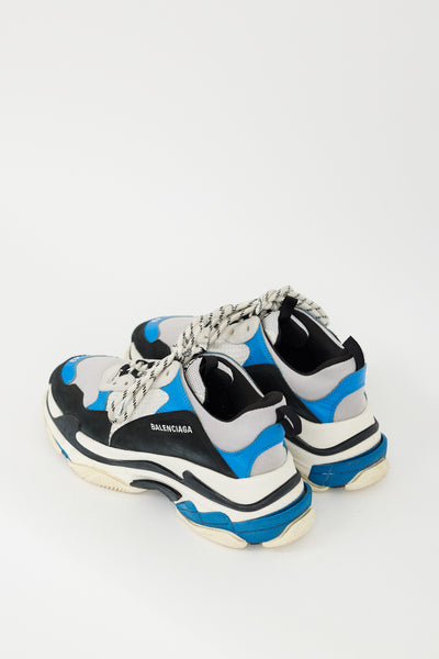 Balenciaga // Blue & Multicolour Triple S Sneaker – VSP Consignment