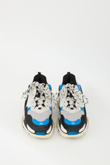 Balenciaga Blue & Multicolour Triple S Sneaker