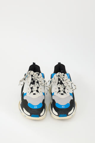 Balenciaga Blue & Multicolour Triple S Sneaker