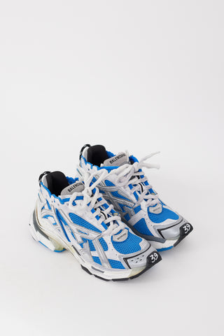 Balenciaga Blue & White Deconstructed Runner Sneaker