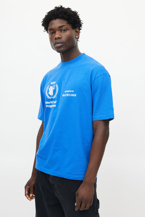 Balenciaga Blue & White World Food Programme T-Shirt