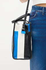 Balenciaga Blue & Multi Leather Small Bazar Shopper Tote