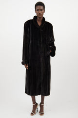 Balenciaga Dark Brown Fur Coat