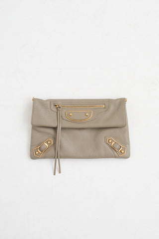 Balenciaga Metallic Edge Envelope Clutch