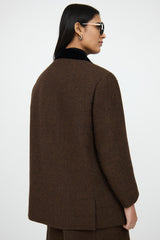 BalenciagaBrown Wool Blazer & Skirt Set