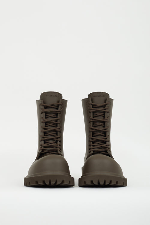 Balenciaga Brown EVA Rubber Steroid Boot