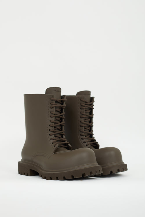 Balenciaga Brown EVA Rubber Steroid Boot