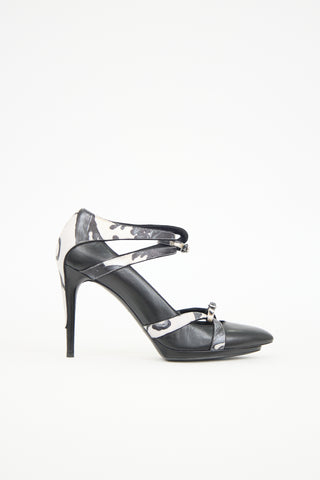 Balenciaga Leather Cut Out Camo Pump