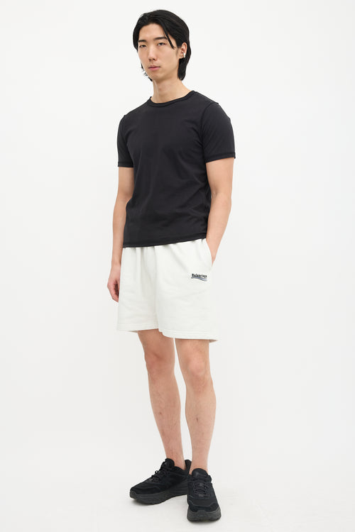 Balenciaga Campaign Logo Sweat Shorts