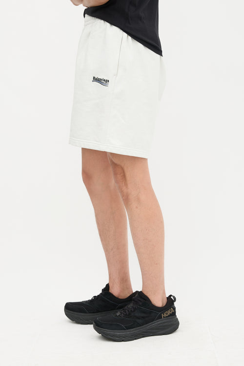 Balenciaga Campaign Logo Sweat Shorts