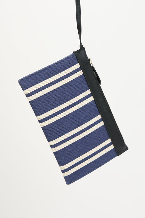 Balenciaga Canvas Striped Cabas Tote Bag