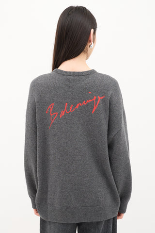Balenciaga Cashmere Embroidered Sweater