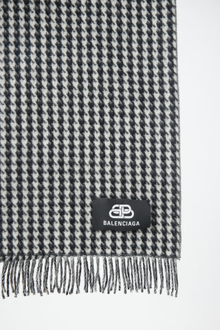 Balenciaga Cashmere Houndstooth Scarf