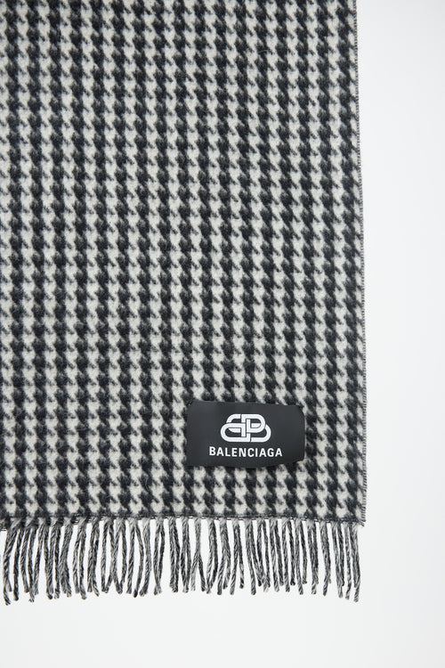 Balenciaga Cashmere Houndstooth Scarf