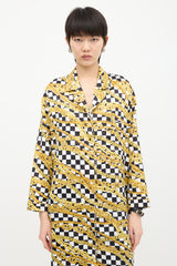 Balenciaga Chain & Checkerboard Pajama Dress