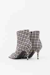 Balenciaga Check BB Ankle Boot