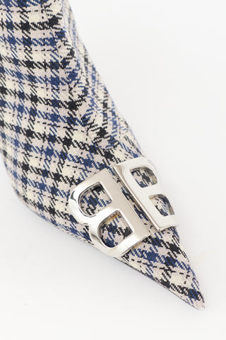Balenciaga Check BB Ankle Boot