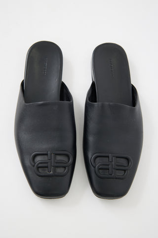 Balenciaga Leather Cosy BB Mule