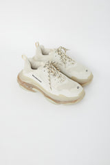 Balenciaga Cream & Beige Triple S  Sneaker