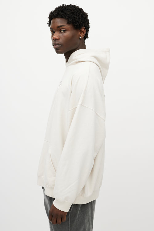 Balenciaga Cream & Black Couture Address Oversized Hoodie