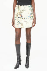 Balenciaga Silk Geometric Floral Skirt