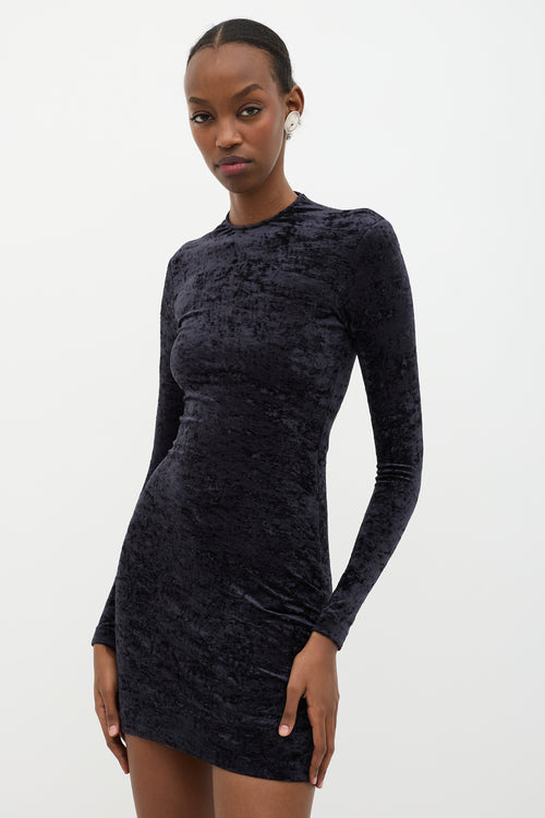 Balenciaga Crushed Velvet Cycling Short Dress