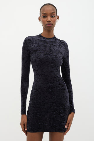 Balenciaga Crushed Velvet Cycling Short Dress