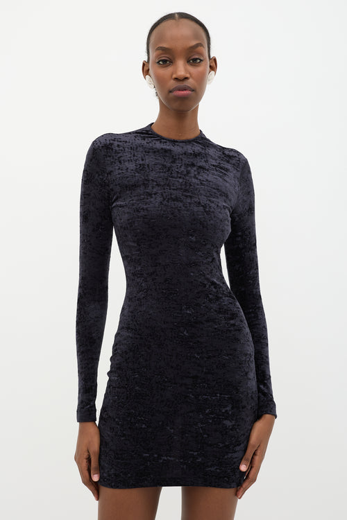 Balenciaga Crushed Velvet Cycling Short Dress
