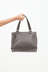 Balenciaga Dark Brown Leather Tool Satchel Bag
