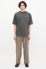 Balenciaga Dark Grey Archetype Logo Oversized T-Shirt